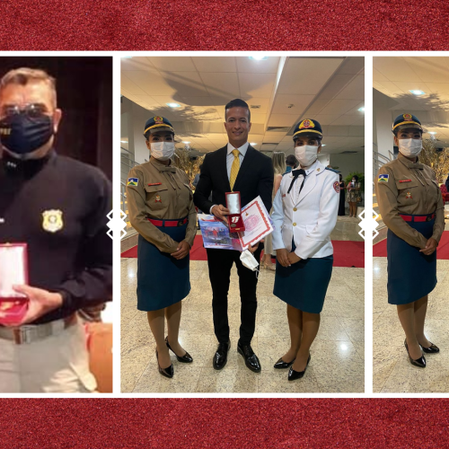 Procuradores do Estado recebem medalha de honraria do Corpo de Bombeiros Militar.