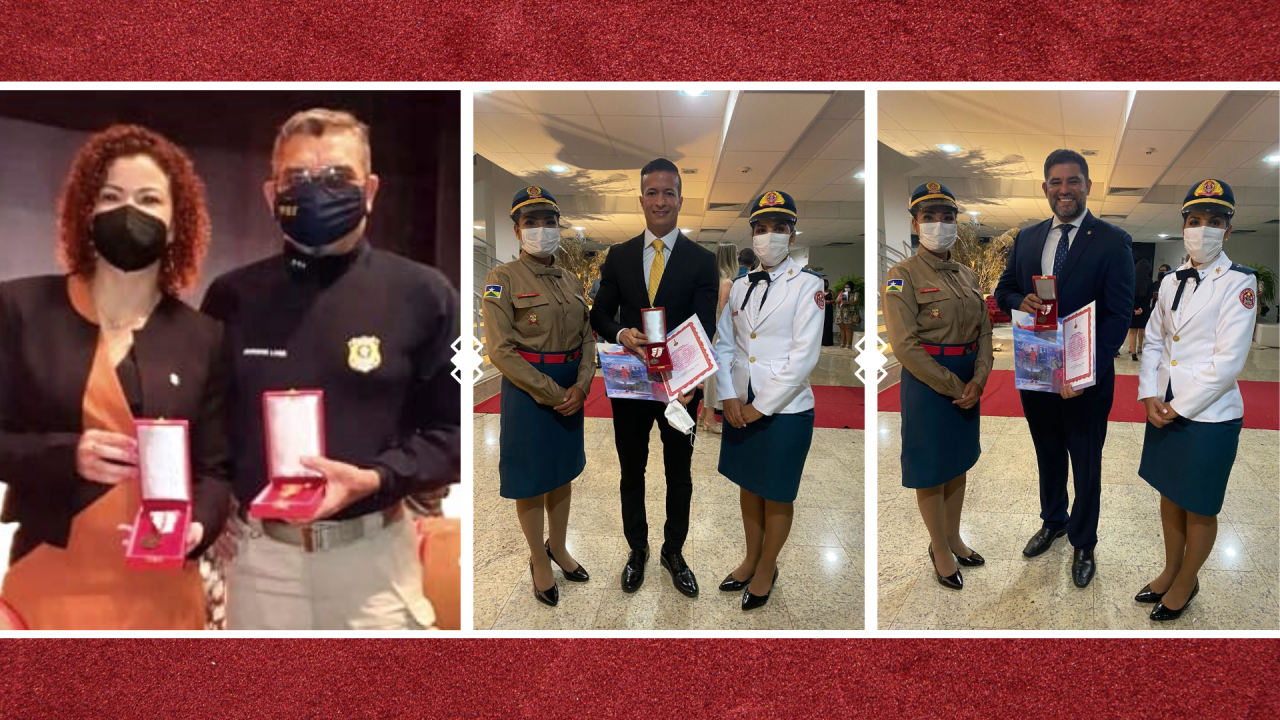Procuradores do Estado recebem medalha de honraria do Corpo de Bombeiros Militar.