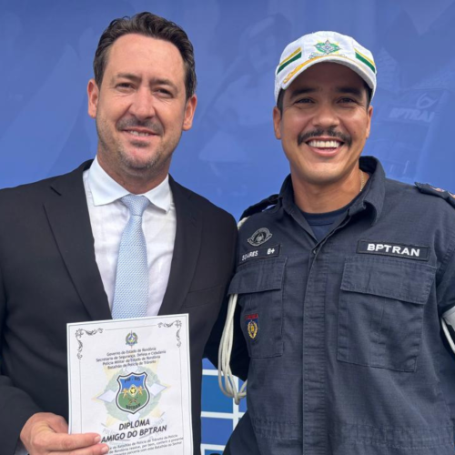 Parceria entre PGE-RO e BPTran é reconhecida em solenidade alusiva aos 28 anos do batalhão.