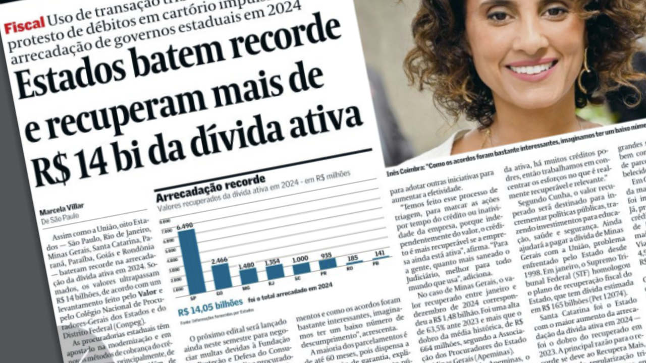 Rondônia está entre os Estados que registraram aumento na arrecadação da dívida ativa em 2024, conforme matéria publicada no Valor Econômico