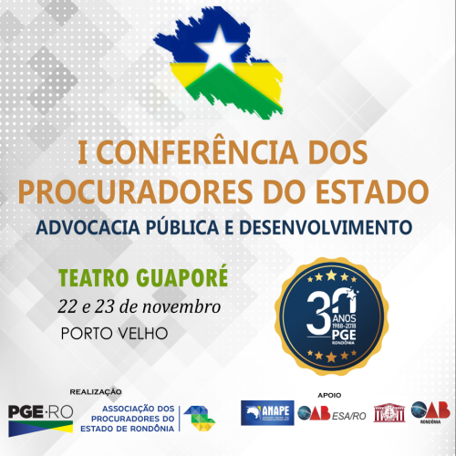 Abertas as inscrições para I Conferência dos Procuradores do Estado de Rondônia