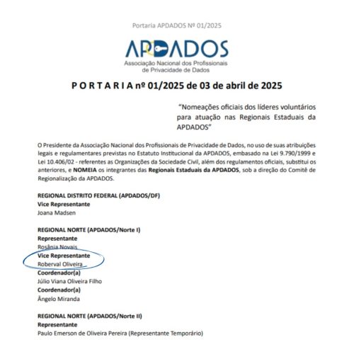 Servidor da PGE-RO é nomeado Vice-Representante da APDADOS.