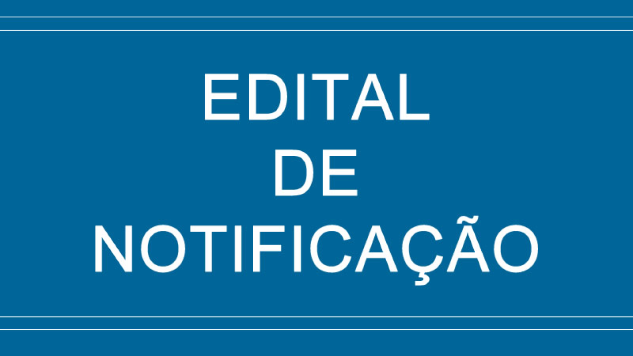 Edital de notificação